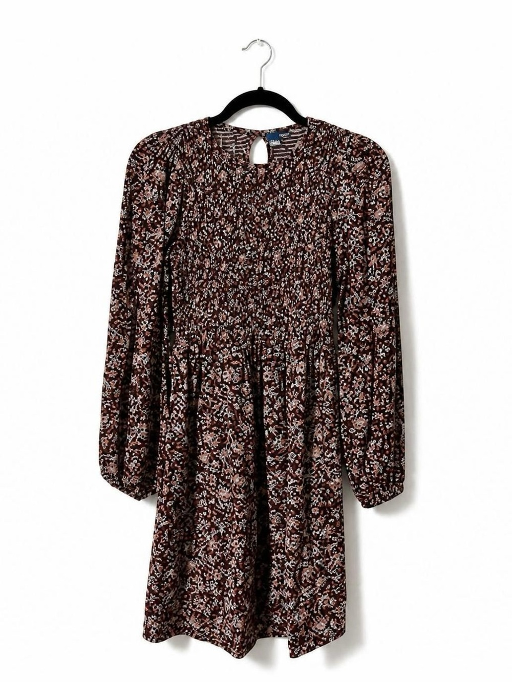 Old Navy Floral Smocked Long-Sleeve Mini Dress